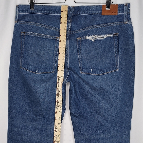 J. Crew Jeans 32P Petite Slouchy Boyfriend Distressed Blue Denim 32 Short NEW - Picture 10 of 12